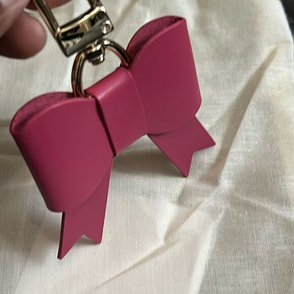 Sexy Little Vintage Handmade Pink Leather Bag Charm Whimsigoth Cute Keychain - Picture 6 of 6